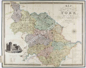 Historic map of the West Riding of Yorkshire 1834